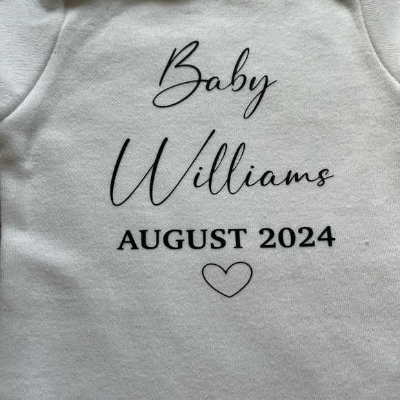 Custom Personalized Baby Onesies Gift NB, 0-3mo, 3-6 mo, & 6-9mo; Made to Order - Picture 3 of 4
